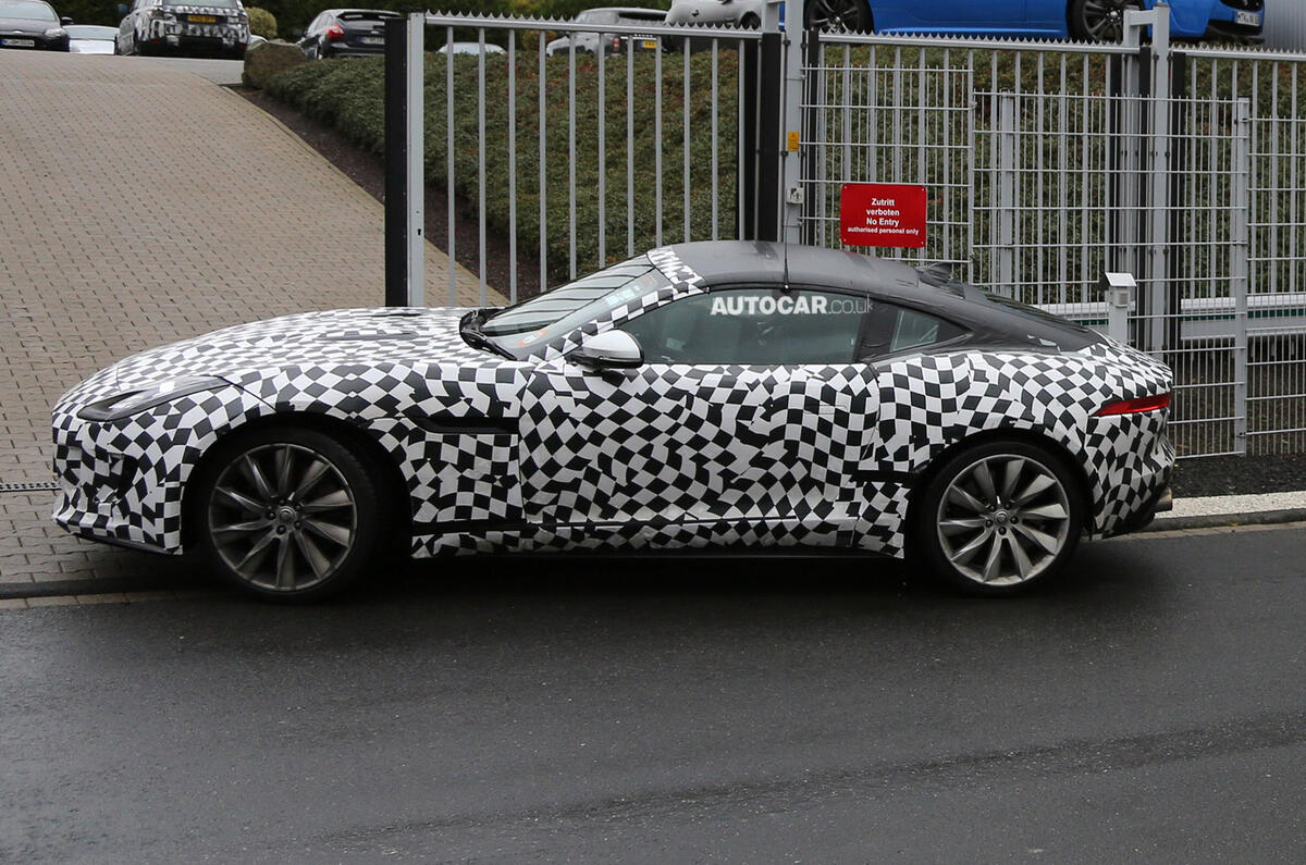 Jaguar F-type coupé spotted testing