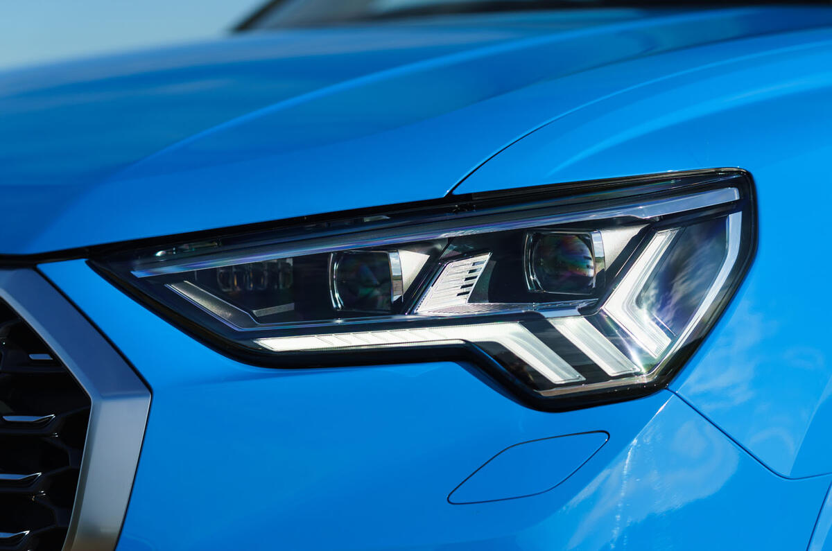 Audi Q3 Sportback 2019 road test review - headlights