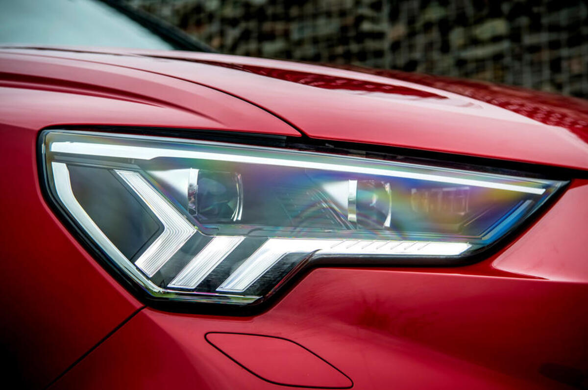 Audi RS Q3 2020 road test review - headlights