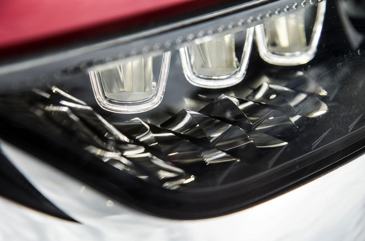 DS 7 Crossback 2018 road test review headlight detail