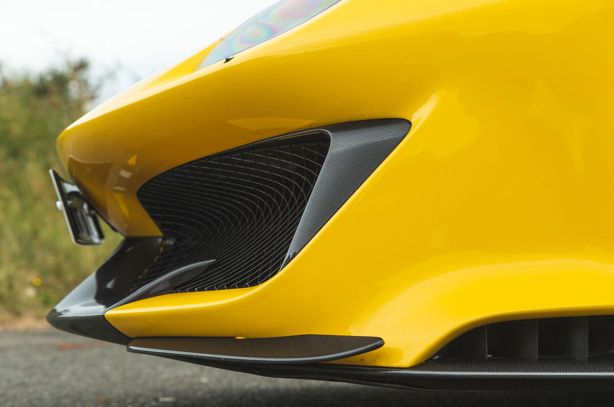 Ferrari 488 Pista 2019 road test review - front bumper