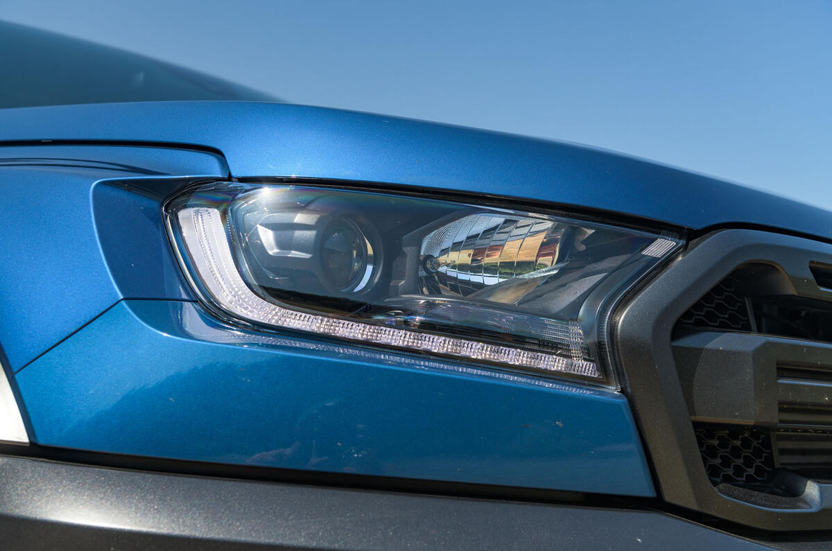 Ford Ranger Raptor 2019 road test review - headlights