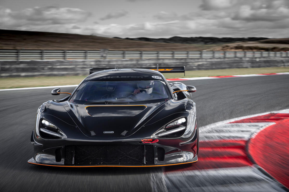 4 McLaren 720S GT3X 2021 first drive review track nose