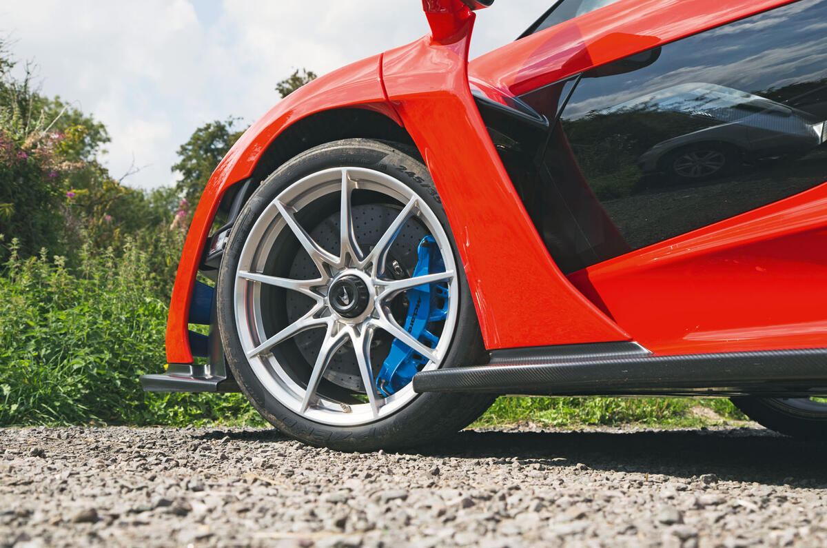 McLaren Senna 2018 road test review - alloy wheels