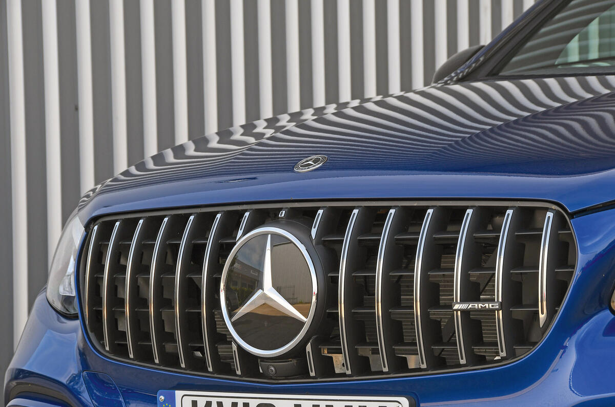 Mercedes-AMG GLC 63 S road test review bonnet badge