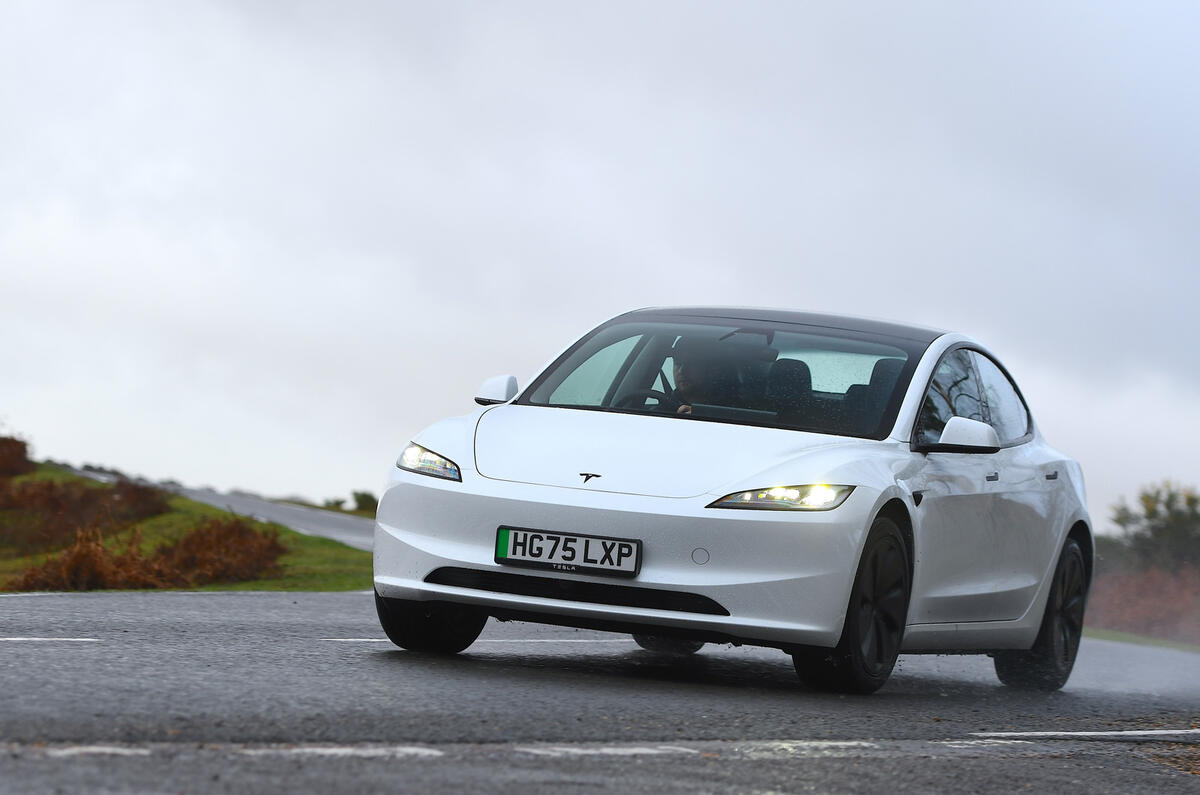 4. Tesla Model 3 front cornering