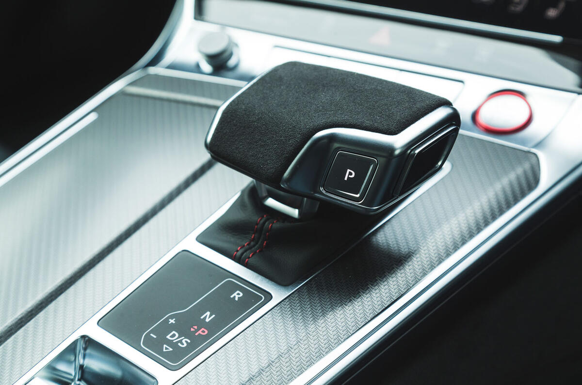 Audi RS6 Avant 2020 road test review - gearstick Audi RS6 Avant 2020 road test review - gearstick