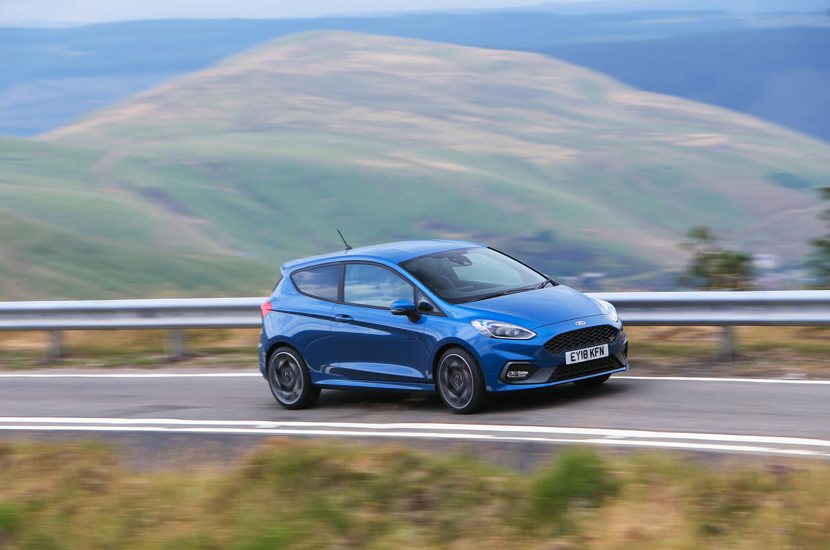 Ford Fiesta ST 2018 road test review on the road side