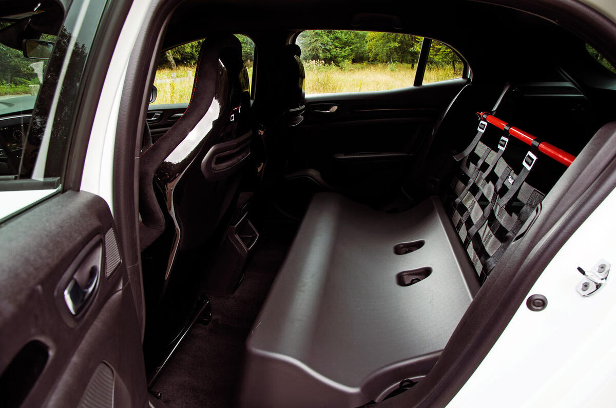 Renault Megane RS Trophy-R 2019 road test review - rear seat delete