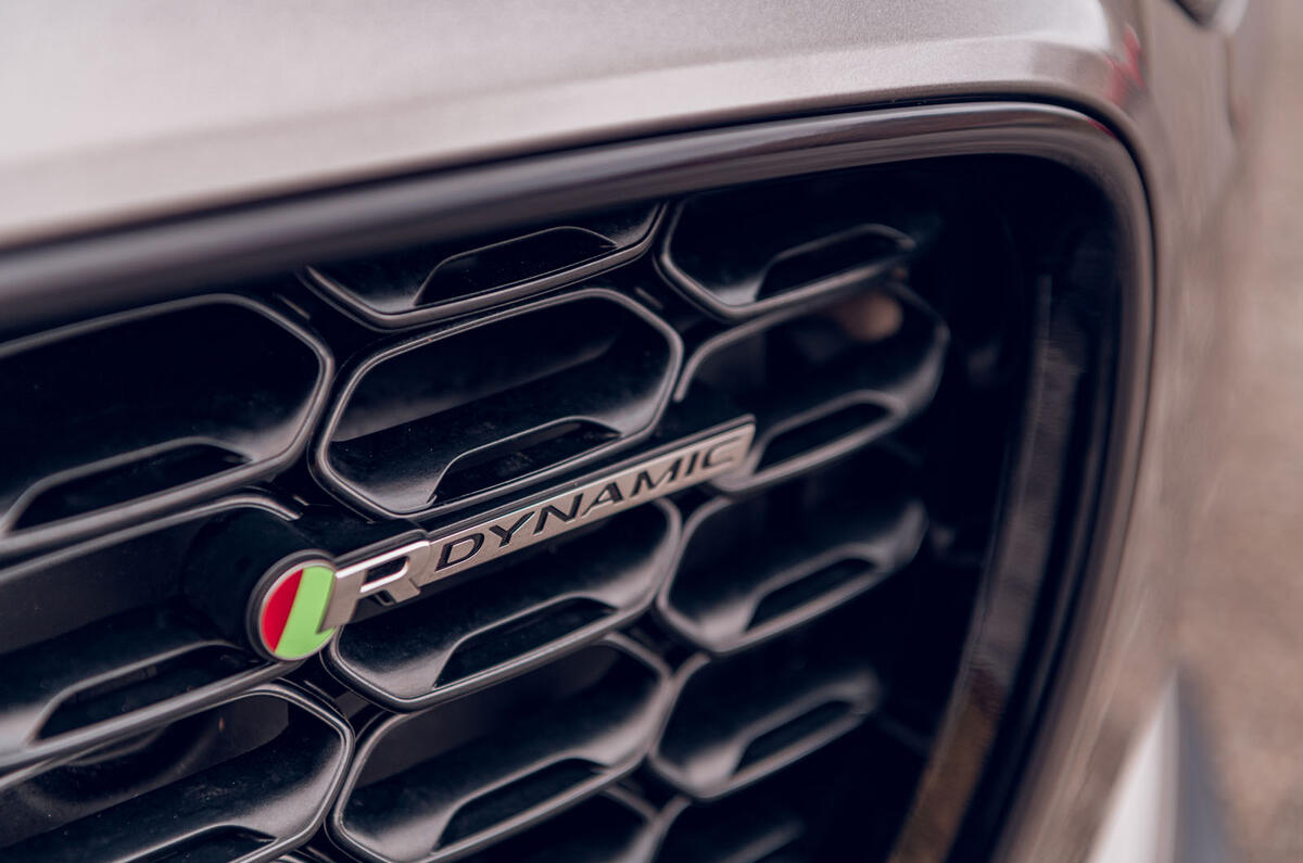 Jaguar F-Type 2020 road test review - grille badge Jaguar F-Type 2020 road test review - grille badge