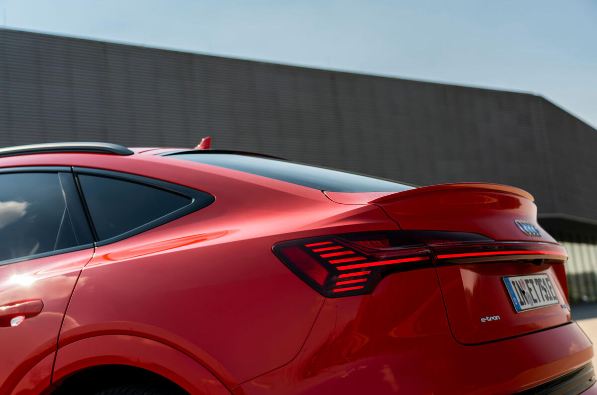 Audi E-tron Sportback 2020 road test review - sloping roof Audi E-tron Sportback 2020 road test review - sloping roof