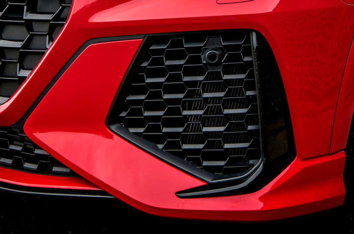 Audi RS Q3 2020 road test review - front grille