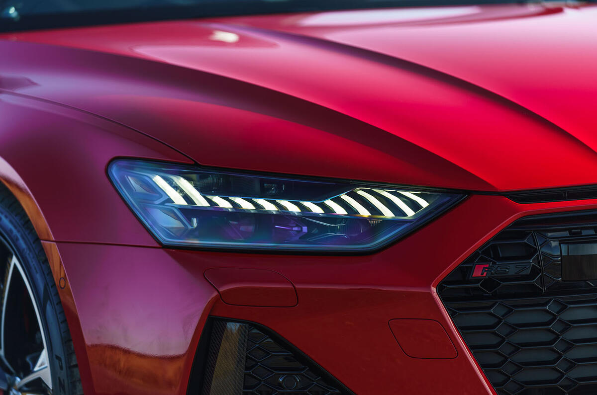 Audi RS7 Sportback 2020 road test review - headlights Audi RS7 Sportback 2020 road test review - headlights