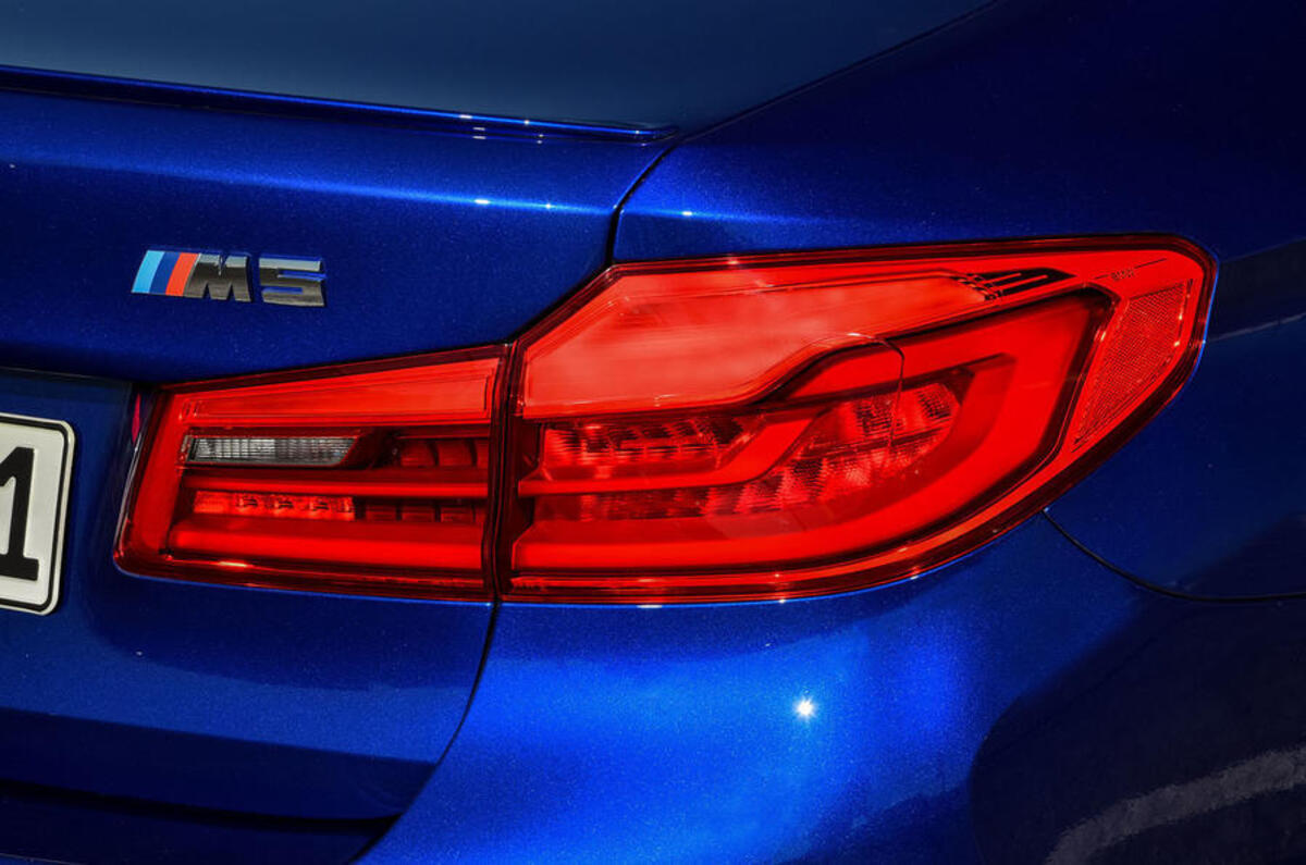 BMW M5 2018 review rear lights