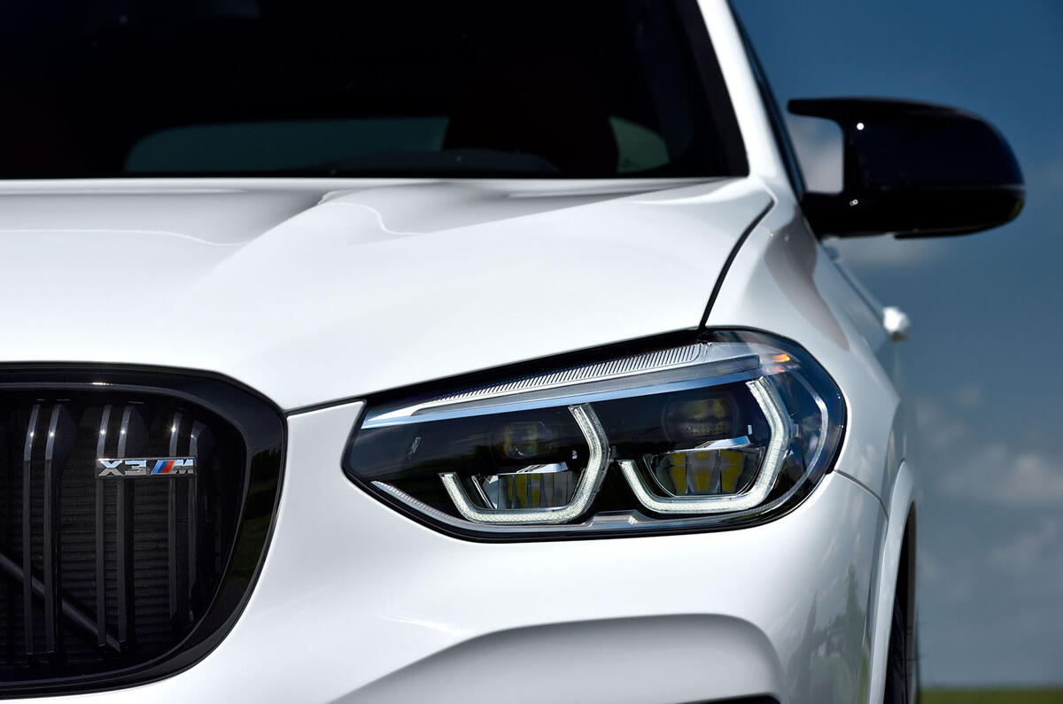 BMW X3 M Competition 2019 review - headlights