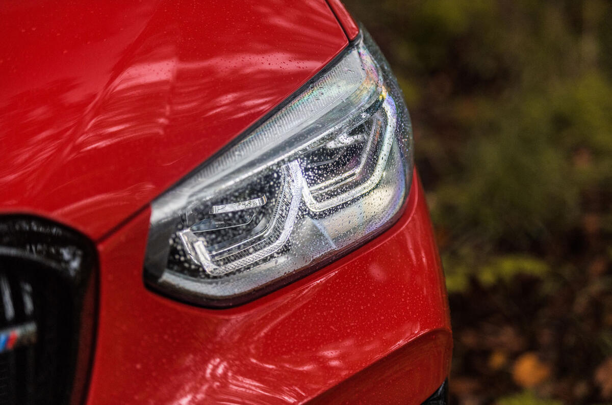 BMW X4 M Competition 2019 road test review - headlights