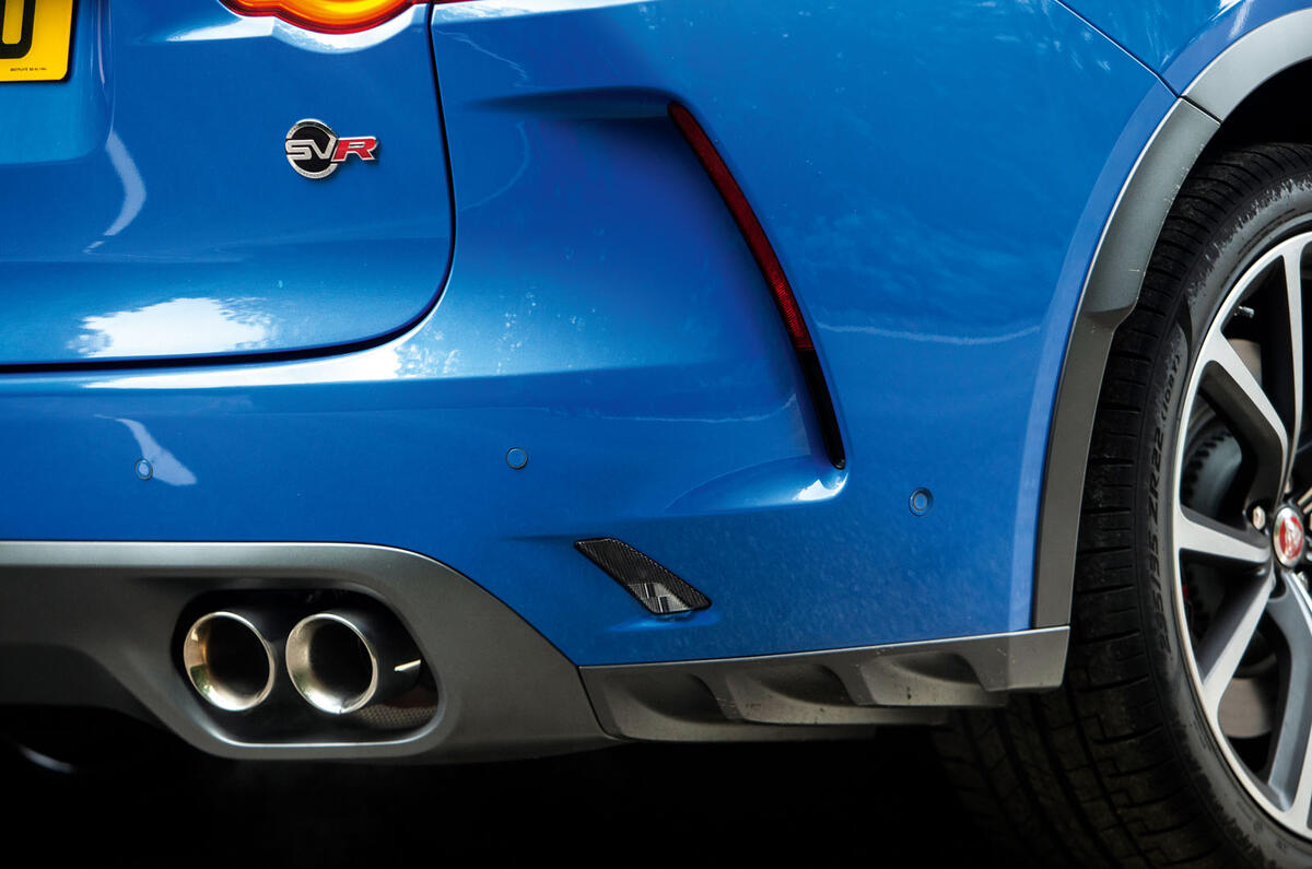 Jaguar F-Pace SVR 2019 road test review - exhausts