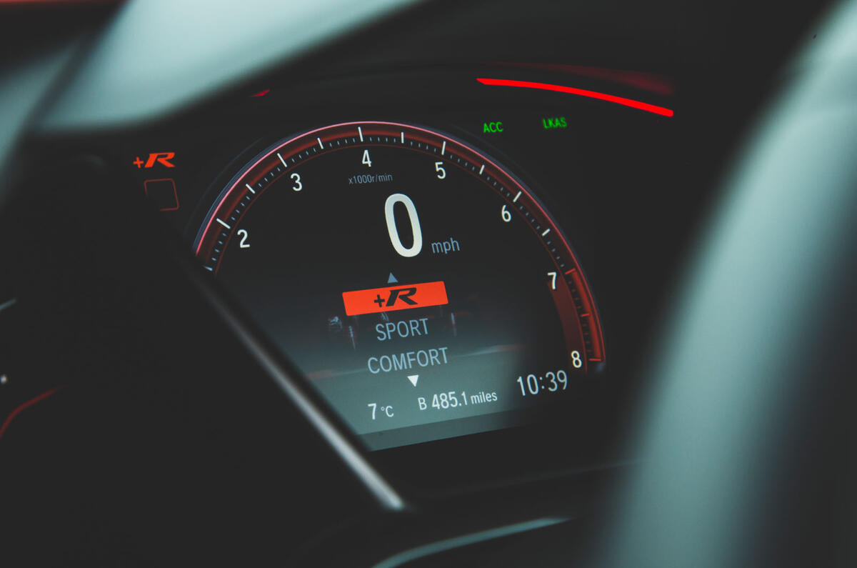 Honda Civic Type R 2019 road test review - instruments