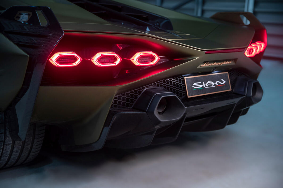 5 lamborghini sian 2021 uk first drive review rear lights 5 lamborghini sian 2021 uk first drive review rear lights