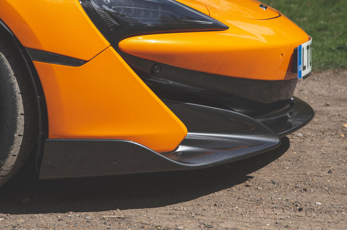McLaren 600LT Spider 2019 road test review - front aero