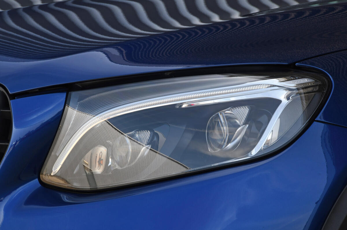 Mercedes-AMG GLC 63 S road test review headlights