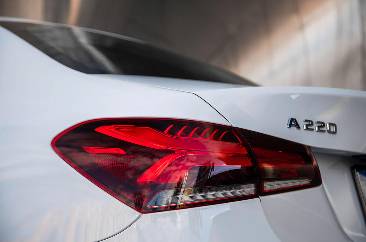 Mercedes-Benz A-Class saloon 2018 review - rear lights