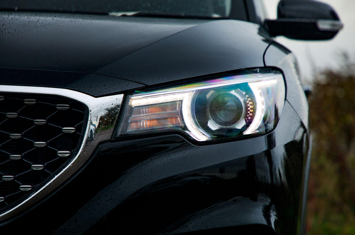 MG ZS EV 2019 road test review - headlights