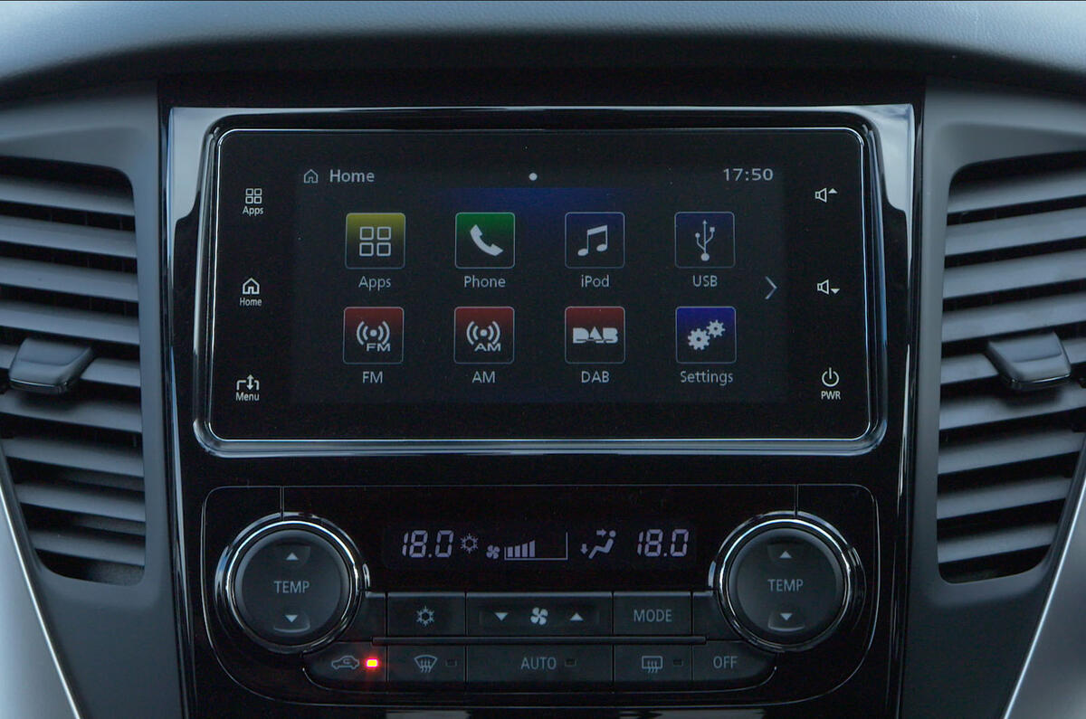 Mitsubishi Shogun Sport 2018 road test review infotainment