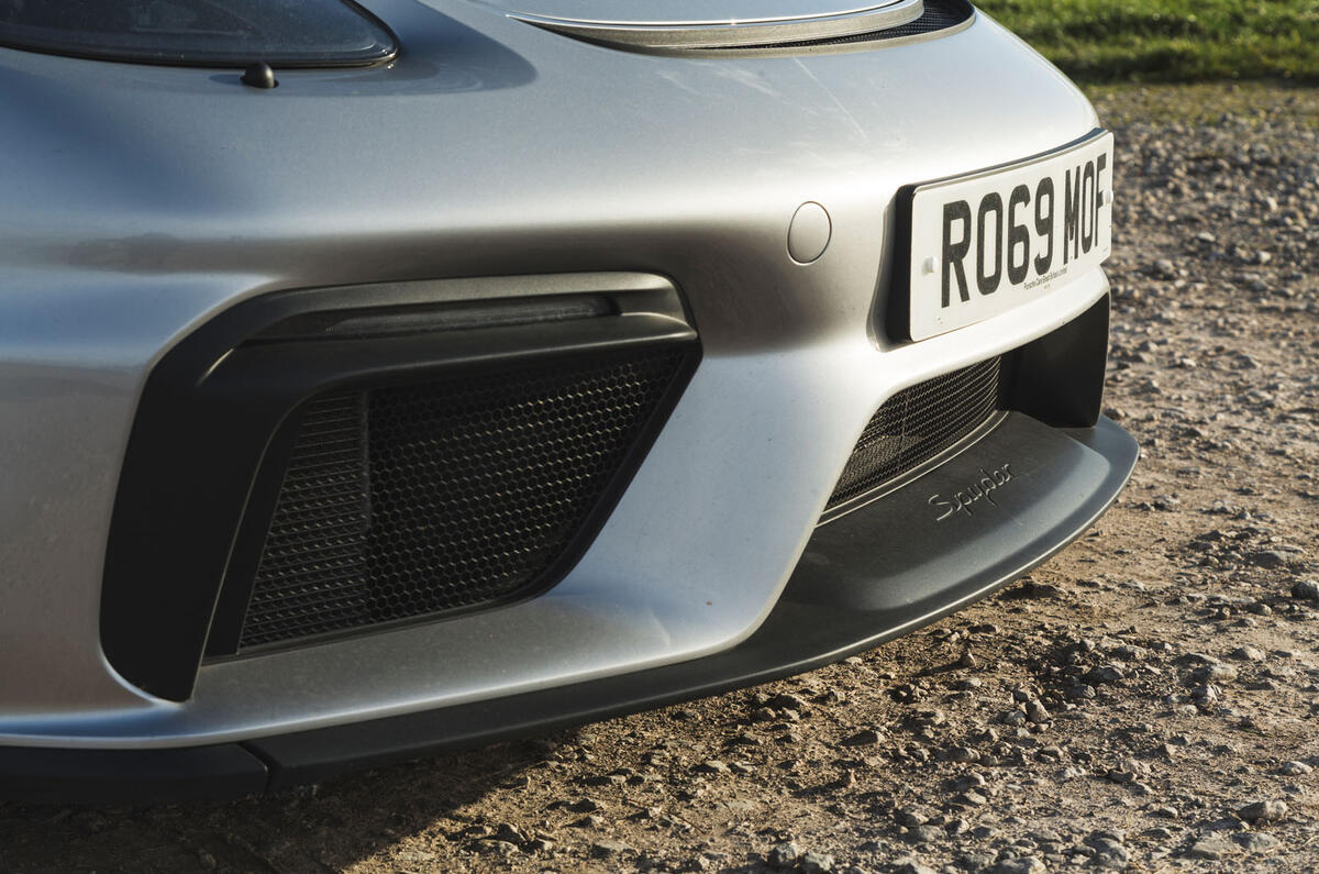 Porsche 718 Spyder 2020 road test review - front bumper