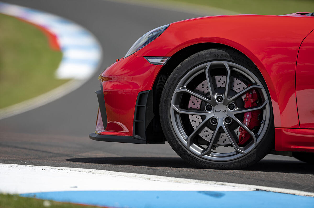 Porsche 718 Cayman GT4 2019 road test review - alloy wheels