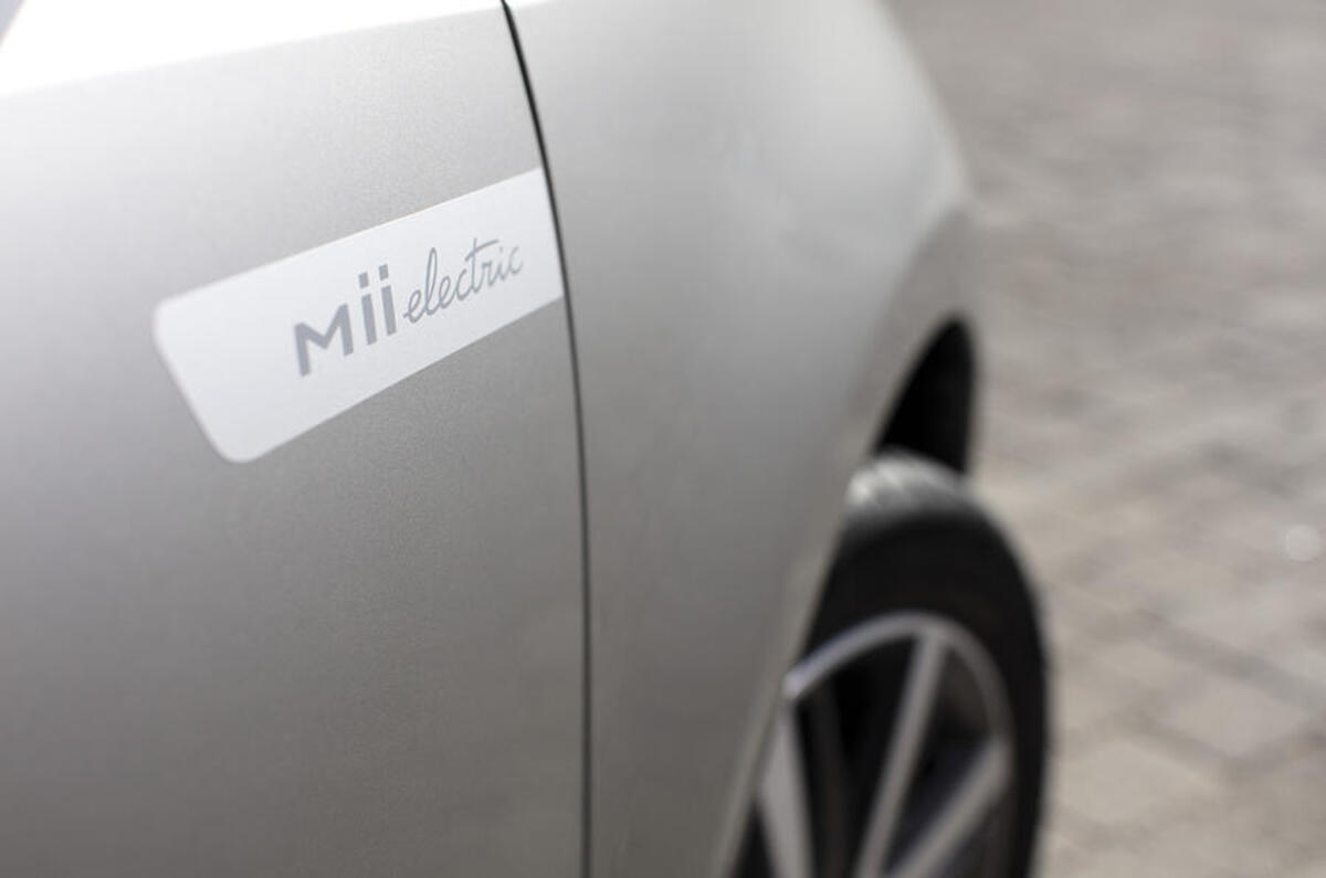 Seat Mii Electric 2020 road test review - side badge