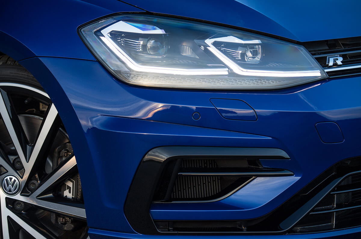 Volkswagen Golf R 2019 road test review - headlights