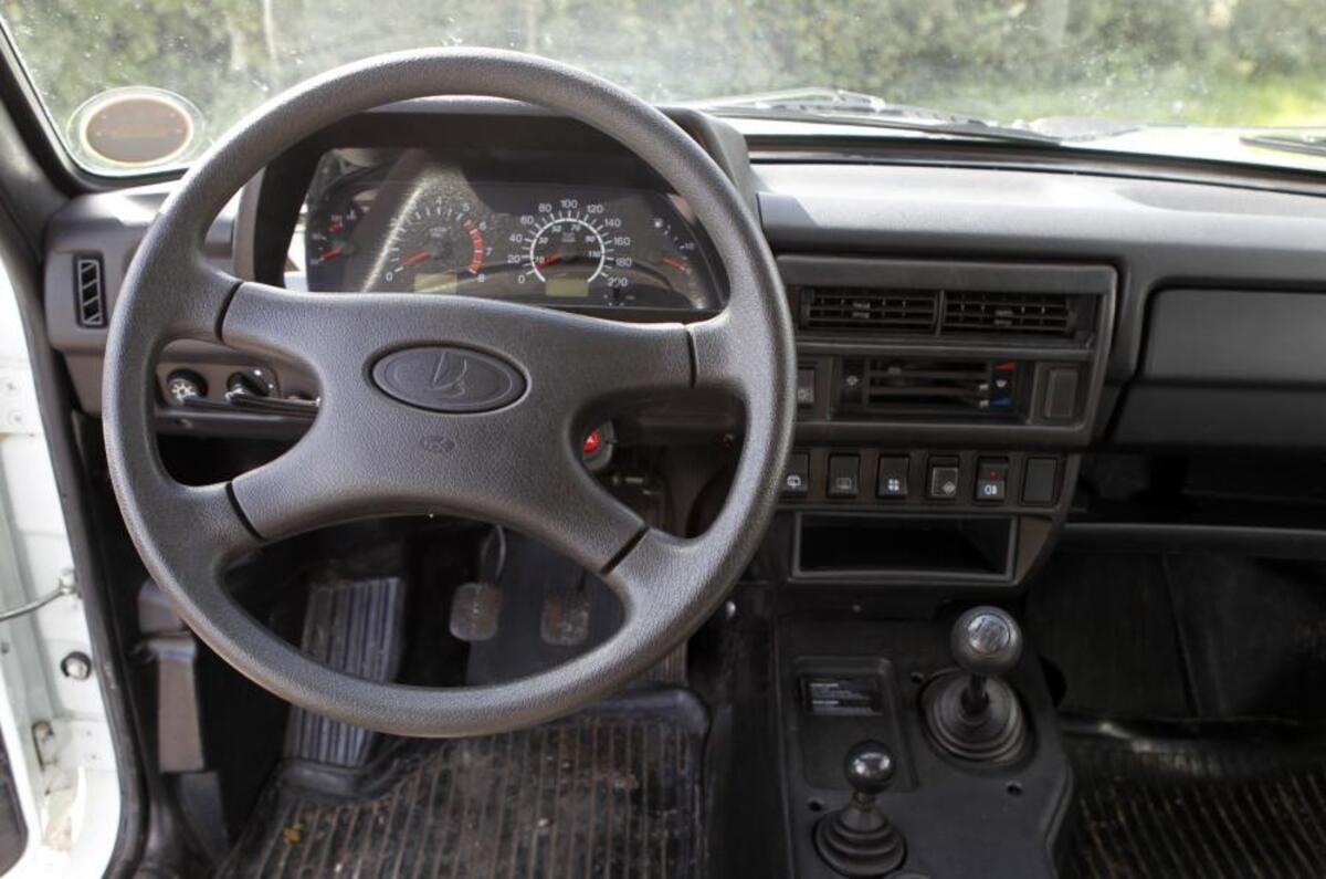 Driver's view of the Lada Niva