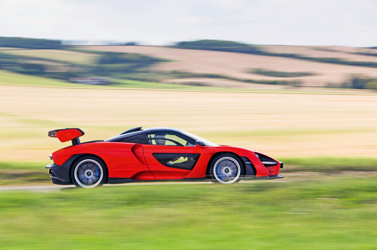 McLaren Senna 2018 road test review - on the road side