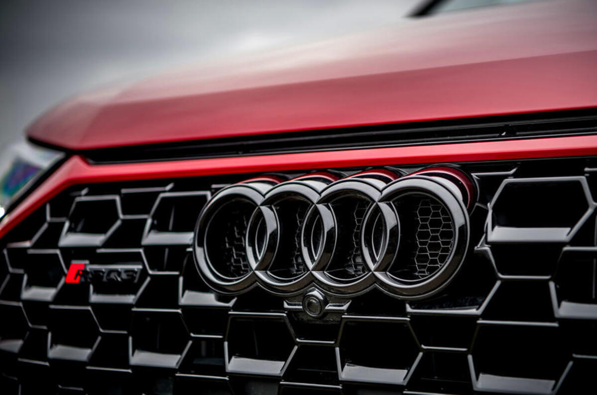 Audi RS Q3 2020 road test review - front logo
