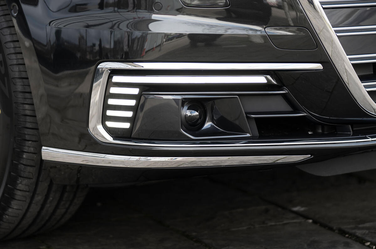 Audi A8 60 TFSIe 2020 road test review - daytime running lights Audi A8 60 TFSIe 2020 road test review - daytime running lights