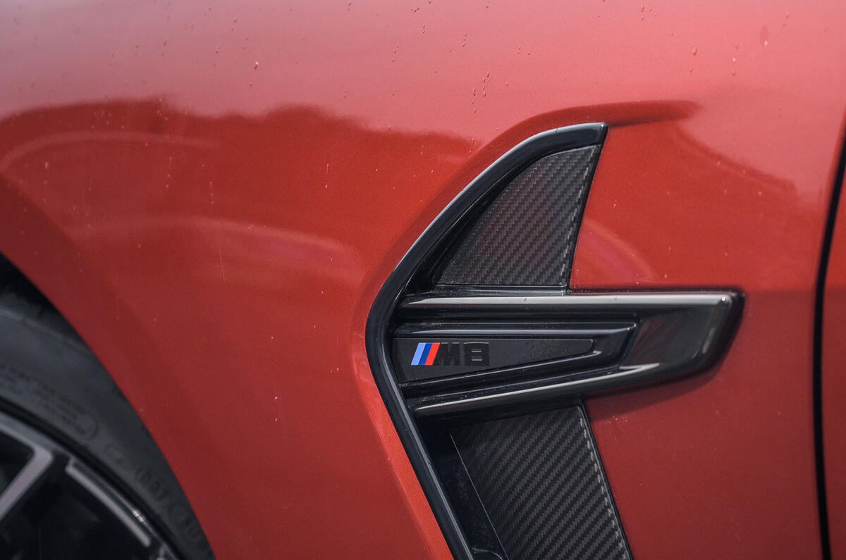 BMW M8 Competition convertible 2020 road test review - side details BMW M8 Competition convertible 2020 road test review - side details