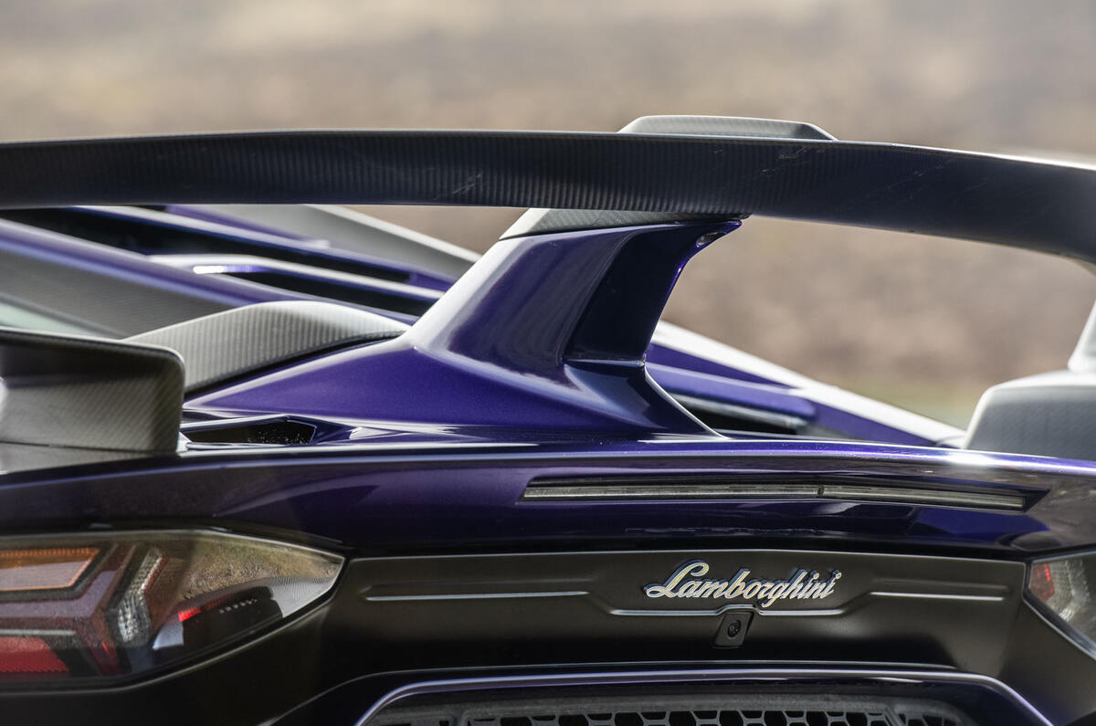 Lamborghini Aventador SVJ 2019 road test review - spoiler