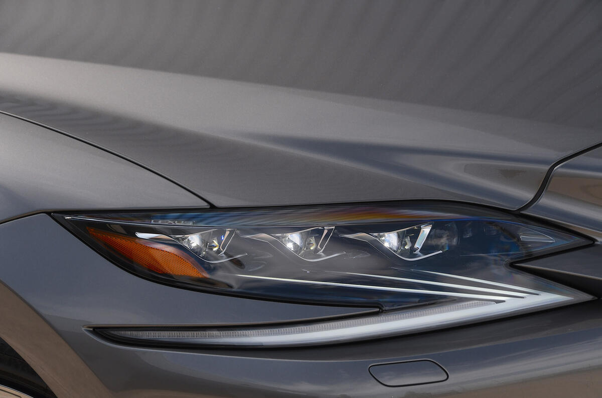 Lexus LS500h 2018 road test review headlights