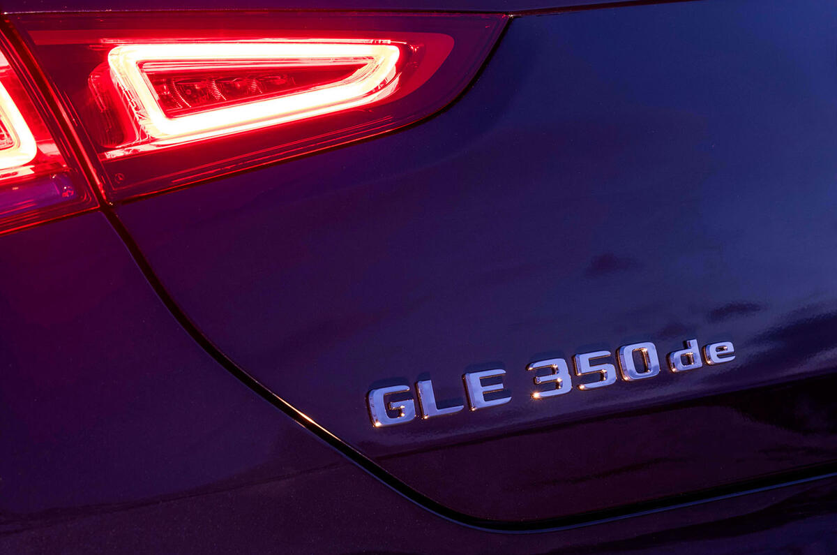 Mercedes-Benz GLE Coupe 2020 road test review - rear badge