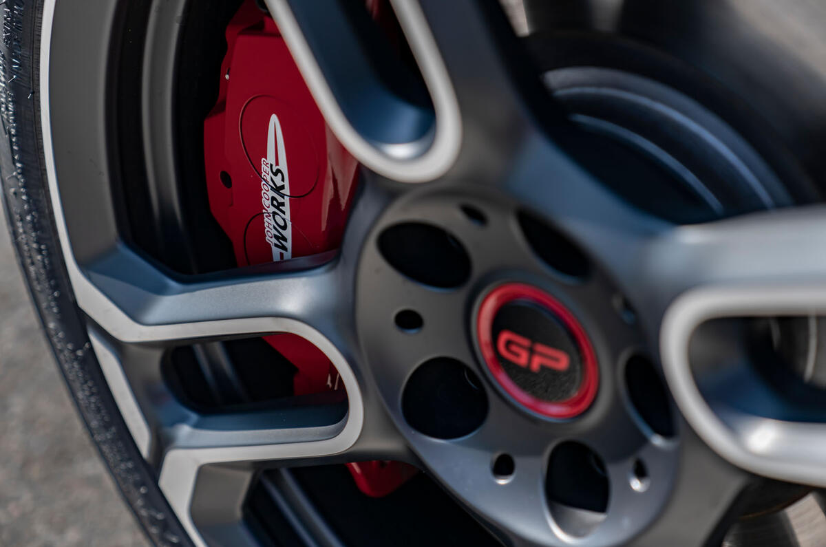 Mini JCW GP 2020 road test review - brake calipers Mini JCW GP 2020 road test review - brake calipers
