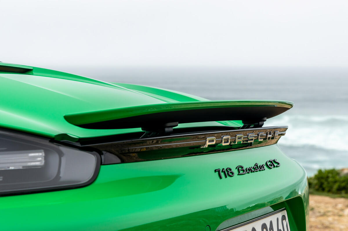 Porsche 718 Boxster GTS 4.0 2020 road test review - spoiler Porsche 718 Boxster GTS 4.0 2020 road test review - spoiler