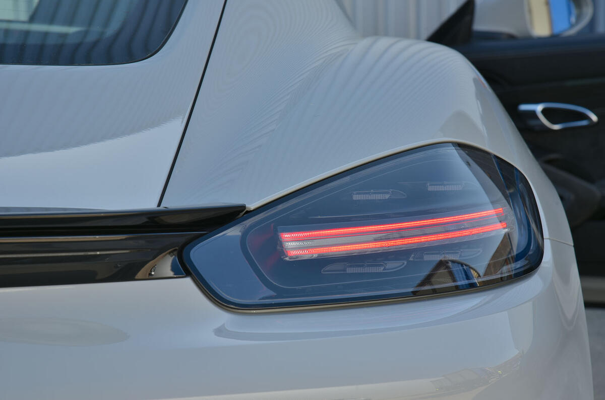 Porsche 718 Cayman GTS 2018 review rear lights