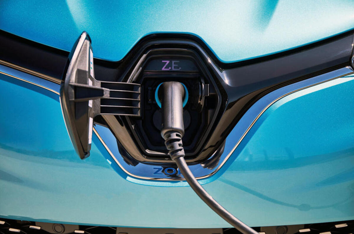 Renault Zoe 2020 road test review - charging port