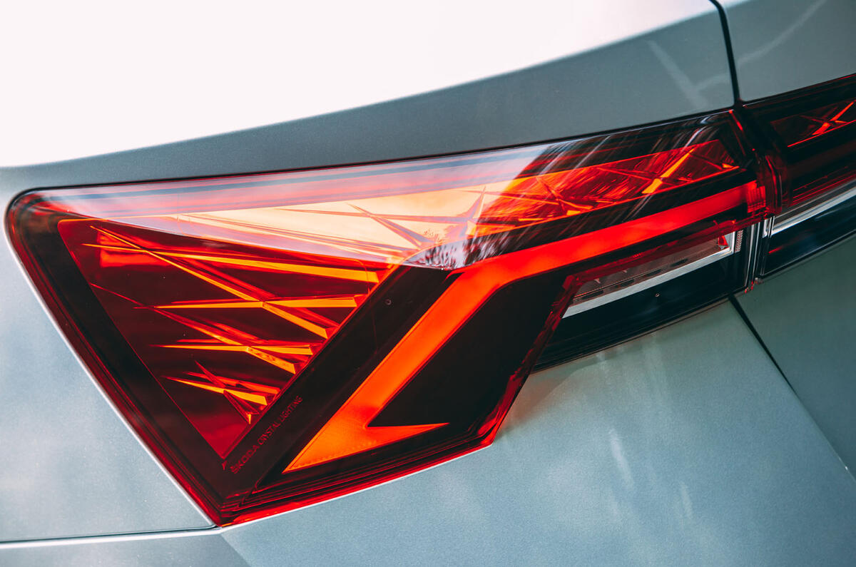 Skoda Octavia Estate 2020 road test review - rear lights