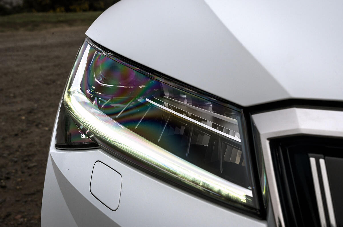 Skoda Superb iV 2020 road test review - headlights