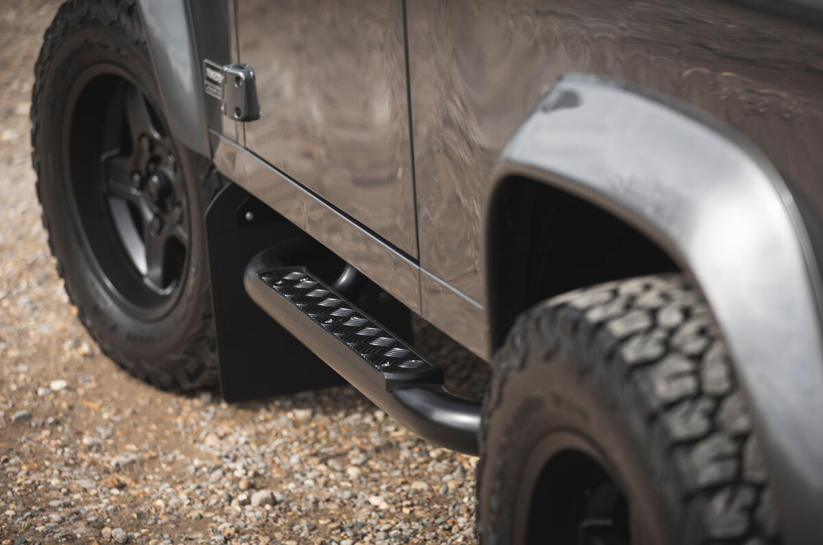 6 Twisted Defender EV 2022 UK first drive review side step