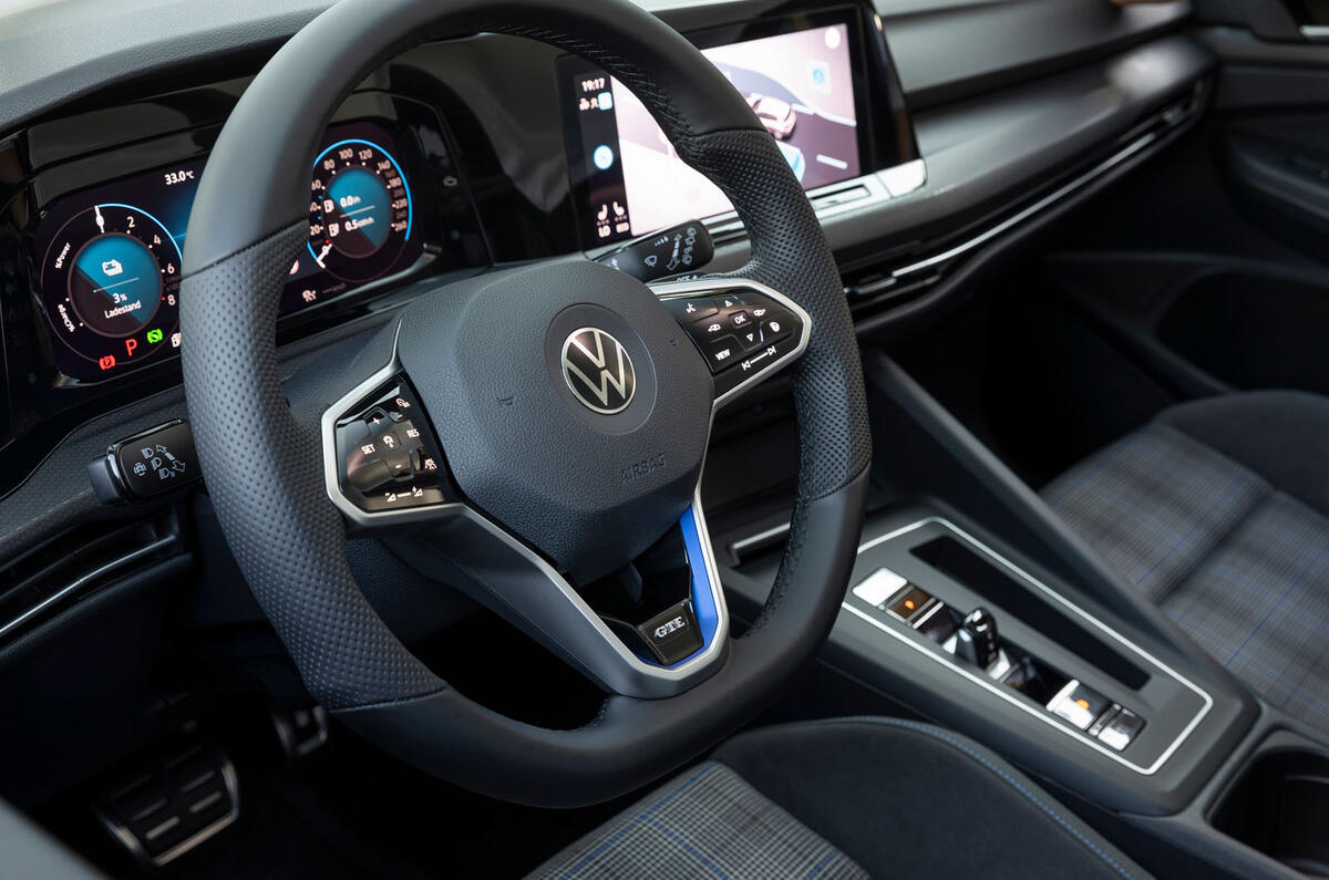 Volkswagen Golf GTE 2020 road test review - steering wheel Volkswagen Golf GTE 2020 road test review - steering wheel