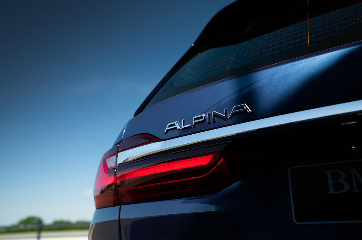 Alpina XB7 2020 road test review - rear lights
