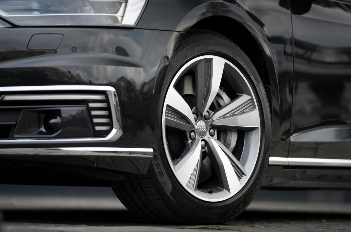 Audi A8 60 TFSIe 2020 road test review - alloy wheels Audi A8 60 TFSIe 2020 road test review - alloy wheels